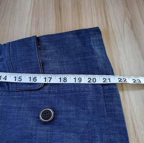 WHBM Blue Tailored Military Denim Jacket 2 NWT - Picture 10 of 10